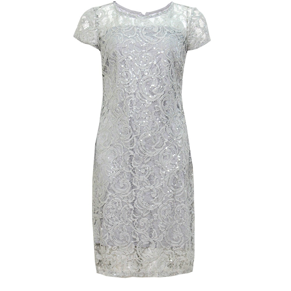 Scarlett Silver Lace Dress